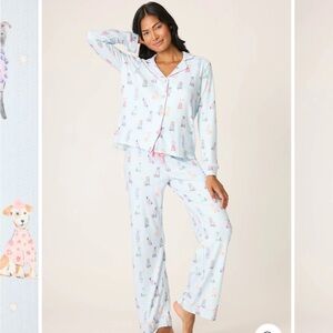 PJ Salvage Doggone Cold Dog Print Pointelle PJ Set
